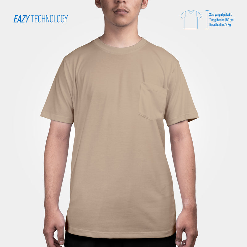 HOOLIGANS T-Shirt Reguler Pocket EAZY 195 - Desert Beige