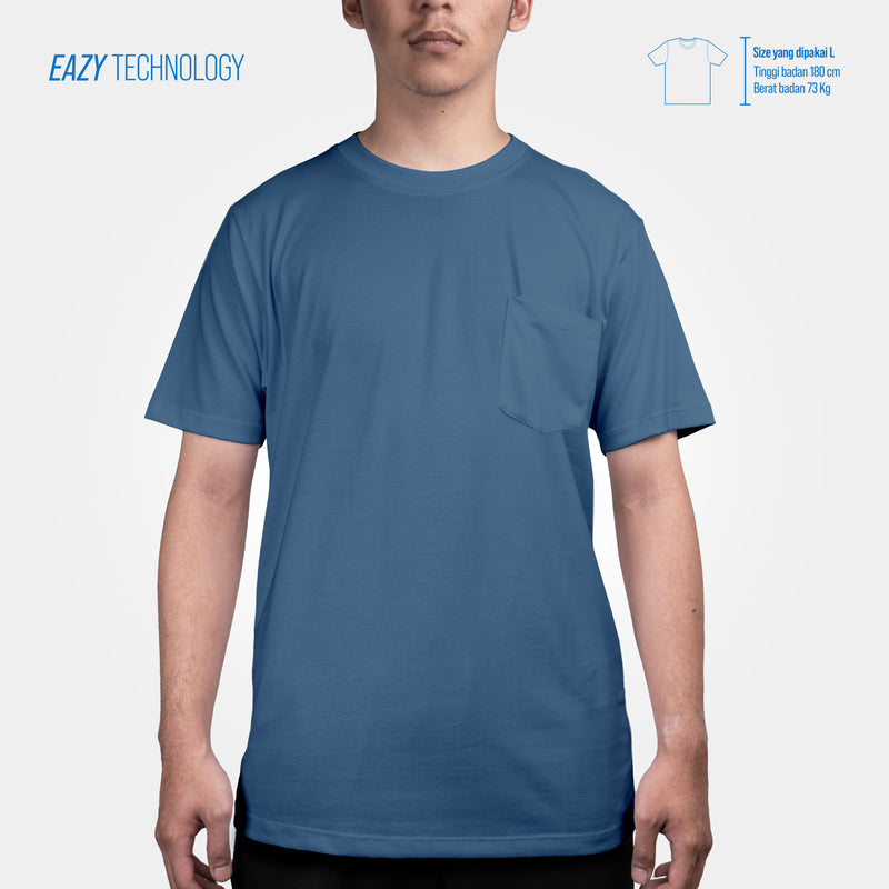 HOOLIGANS T-Shirt Reguler Pocket EAZY 195 - Slate Blue