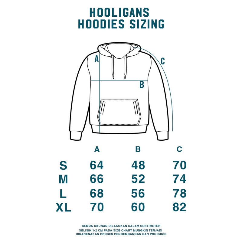 HOOLIGANS Hoodie Bold Italic Layer Black
