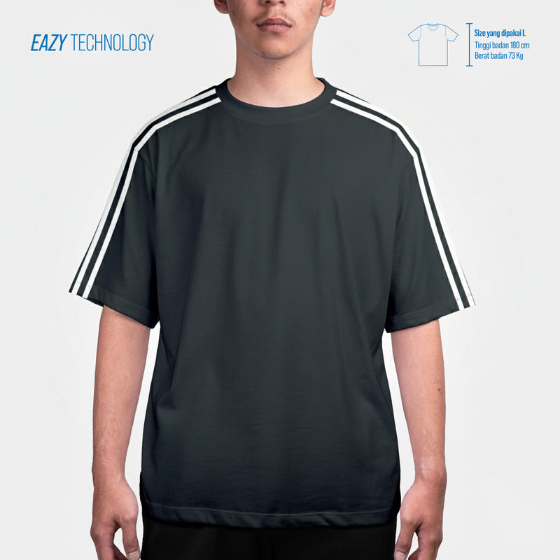 HOOLIGANS T-Shirt Oversized Boxy Linea EAZY 195 - Deep Olive