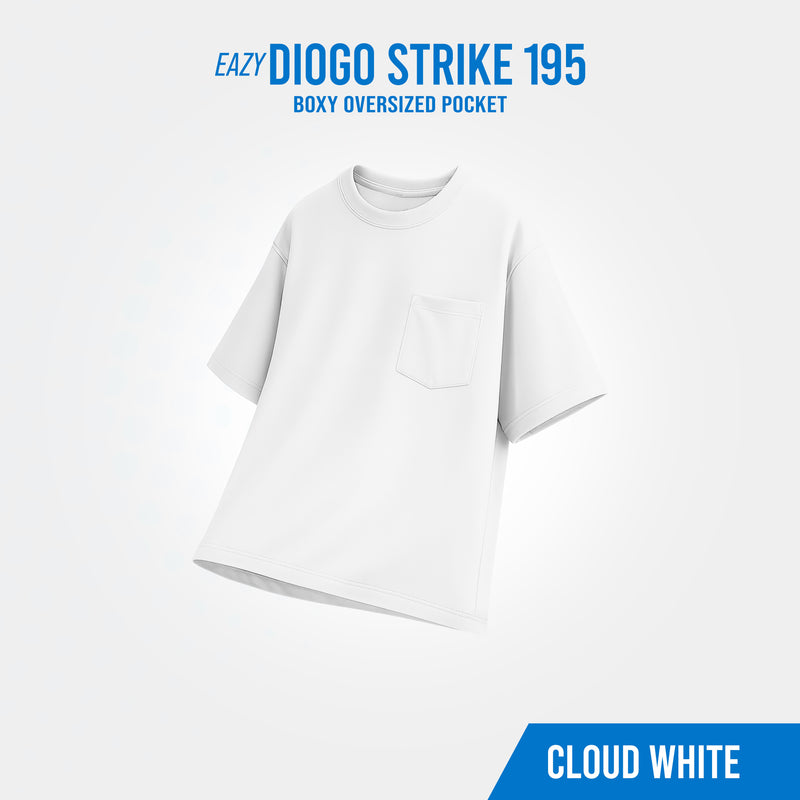 HOOLIGANS T-Shirt Boxy Oversize Diogo Strike EAZY 195 - Cloud White