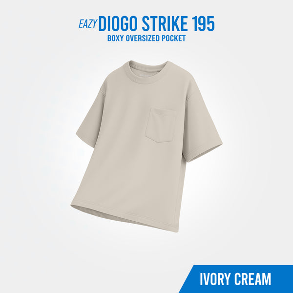 HOOLIGANS T-Shirt Boxy Oversize Diogo Strike EAZY 195 - Ivory Cream