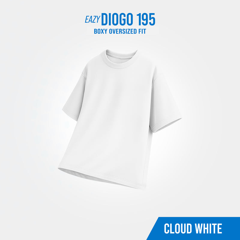 HOOLIGANS T-Shirt Boxy Oversize Diogo EAZY 195 - Cloud White