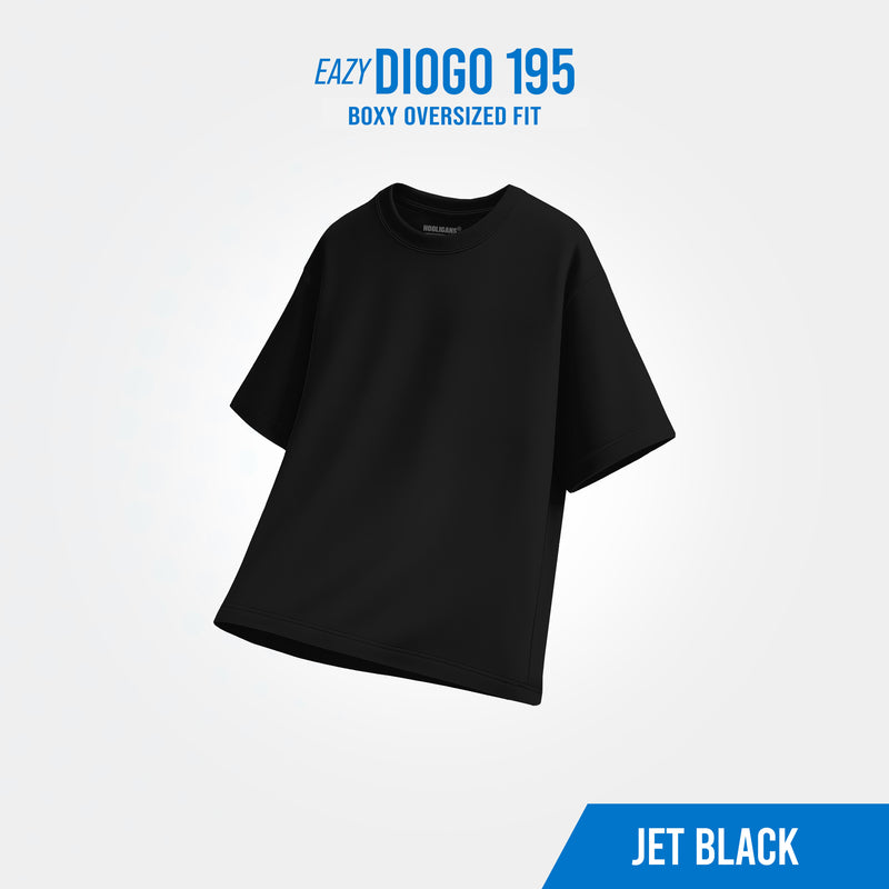 HOOLIGANS T-Shirt Boxy Oversize Diogo Strike EAZY 195 - Jet Black