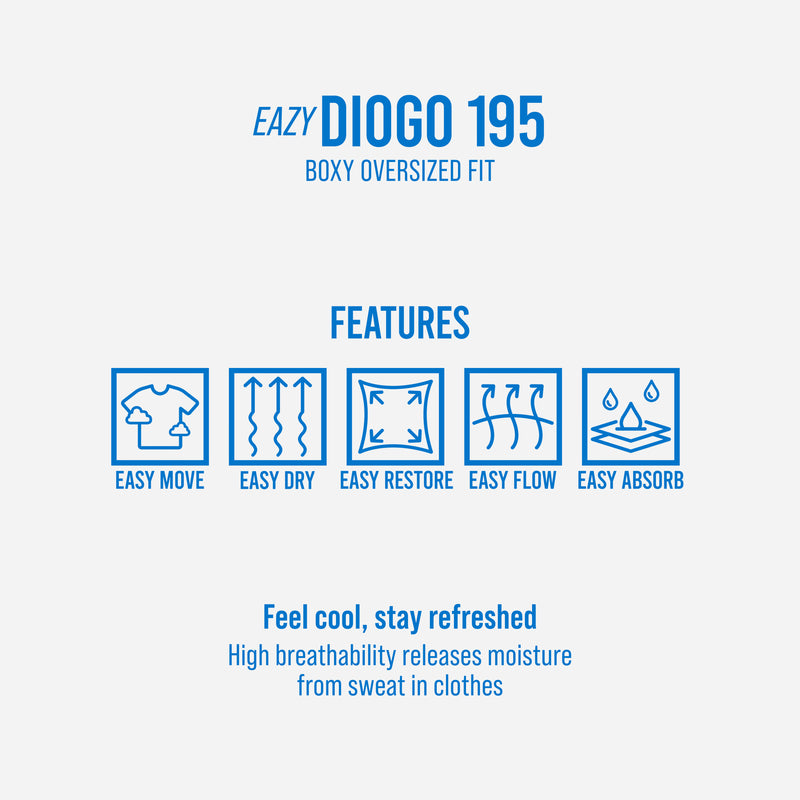 HOOLIGANS T-Shirt Boxy Oversize Diogo EAZY 195 - Smoke Gray