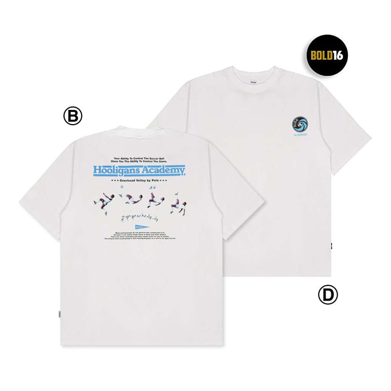 HOOLIGANS T-shirt Bold16 Overhead Volley Oversize White