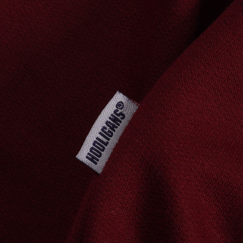 Hooligans Sweater Crewneck Netral Maroon