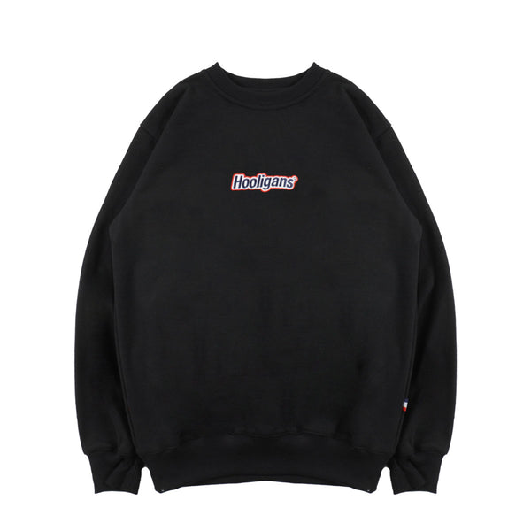 Hooligans Sweater Crewneck Bold Italic Layer Black