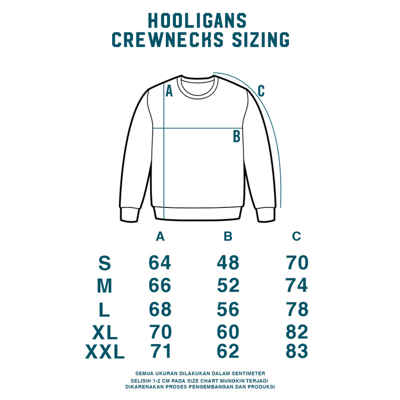 Hooligans Sweater Crewneck Bold Italic Layer Black