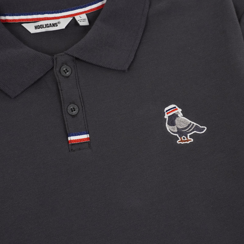 HOOLIGANS Polo Shirt Pigeon Dark Grey