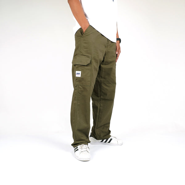 HOOLIGANS Long Cargo Carlos Army - Loose Fit