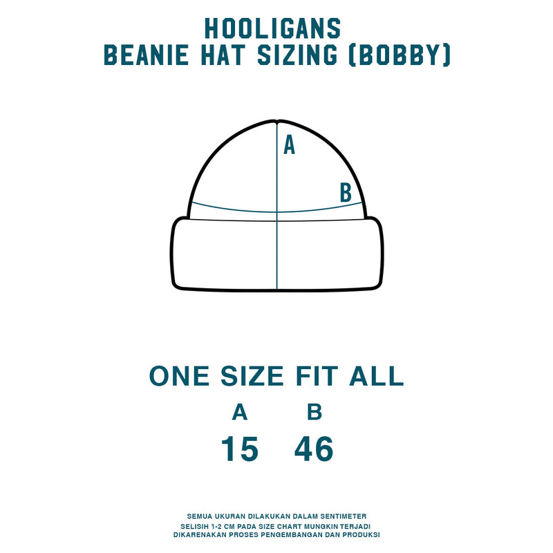 Hooligans Beanie Hat Bobby Black