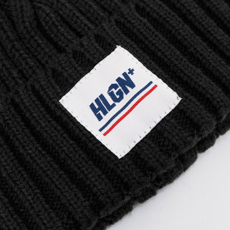 Hooligans Beanie Hat Bobby Black