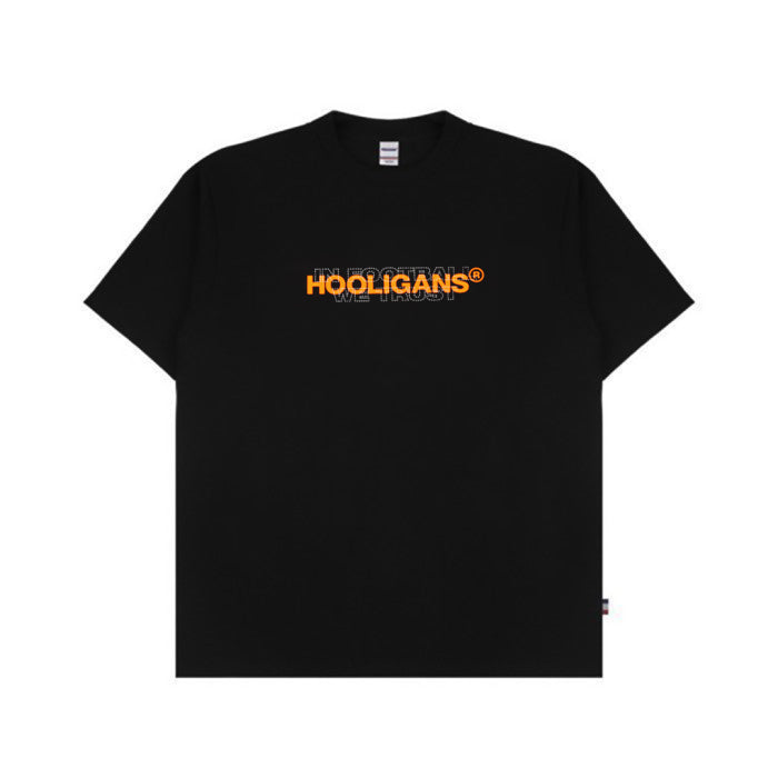 HOOLIGANS T-Shirt IFWT Line Orange Black