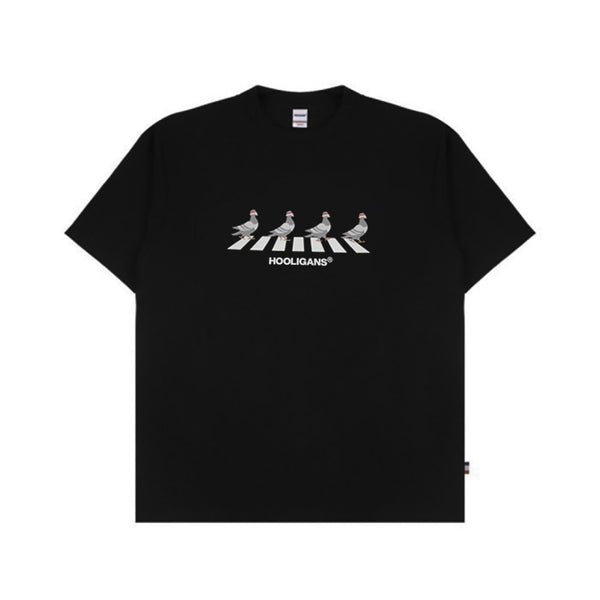 HOOLIGANS T-Shirt Pigeon Road - Black
