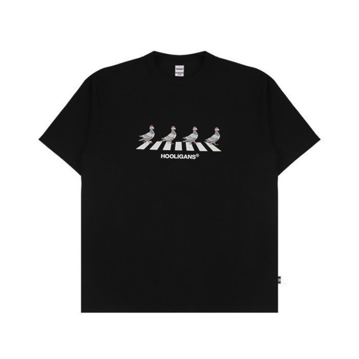 HOOLIGANS T-Shirt Pigeon Road - Black