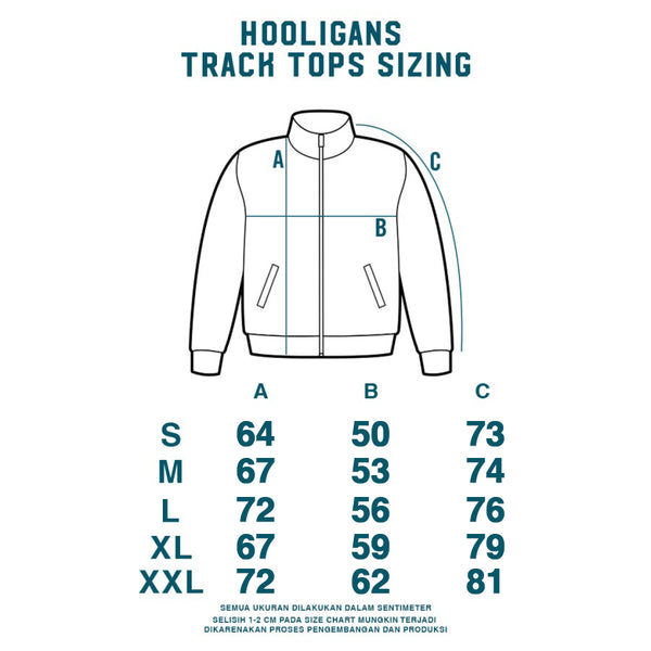 Hooligans Jacket Tracktop Bold Woodgate Teal G/W