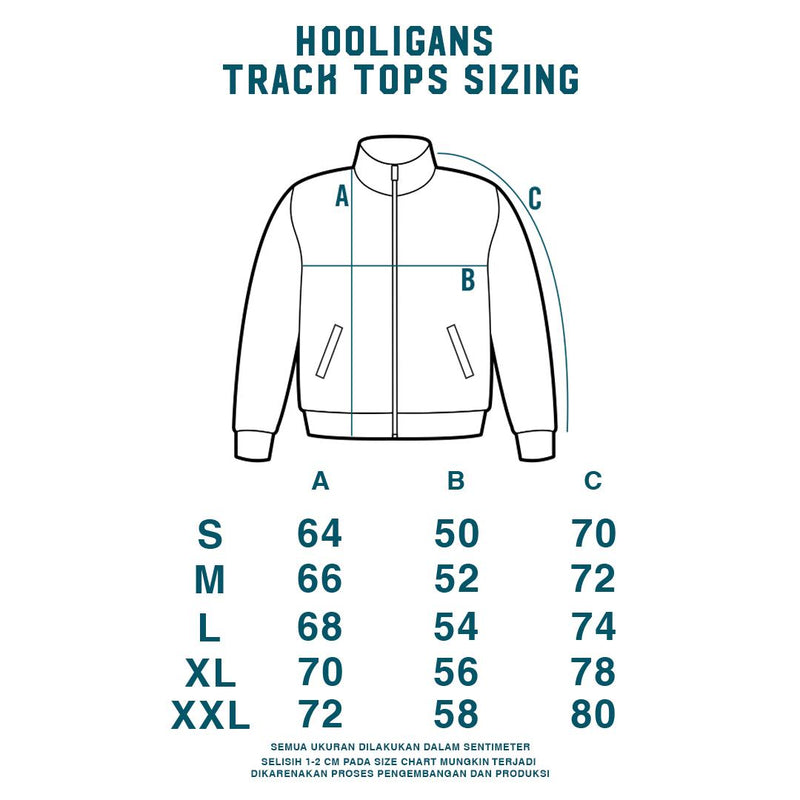 Hooligans Jacket Tracktop Reyes Lyte Teal G/W