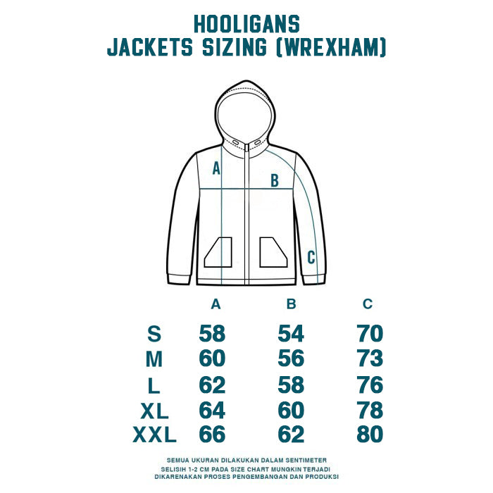 HOOLIGANS Jacket Wrexham Tape Brand Navy White