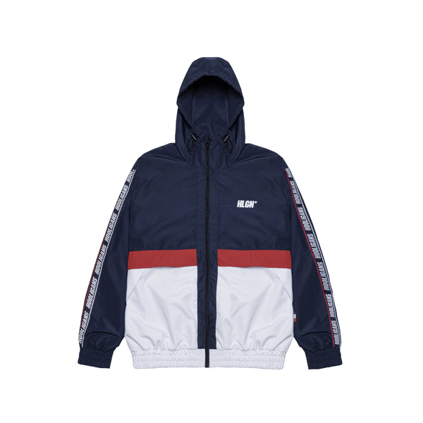 HOOLIGANS Jacket Wrexham Tape Brand Navy White