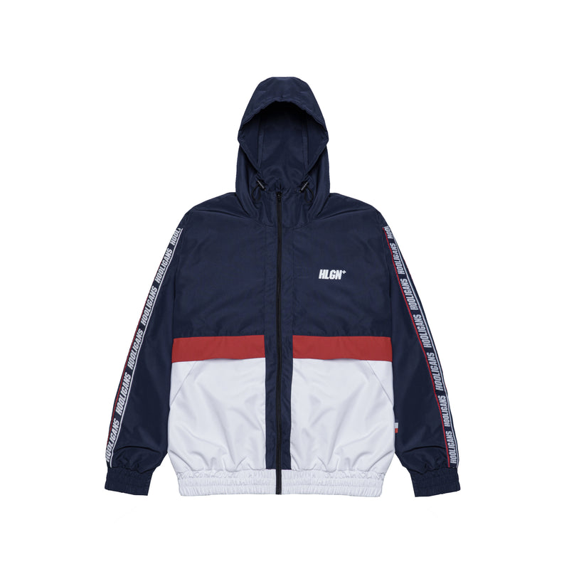 HOOLIGANS Jacket Wrexham Tape Brand Navy White
