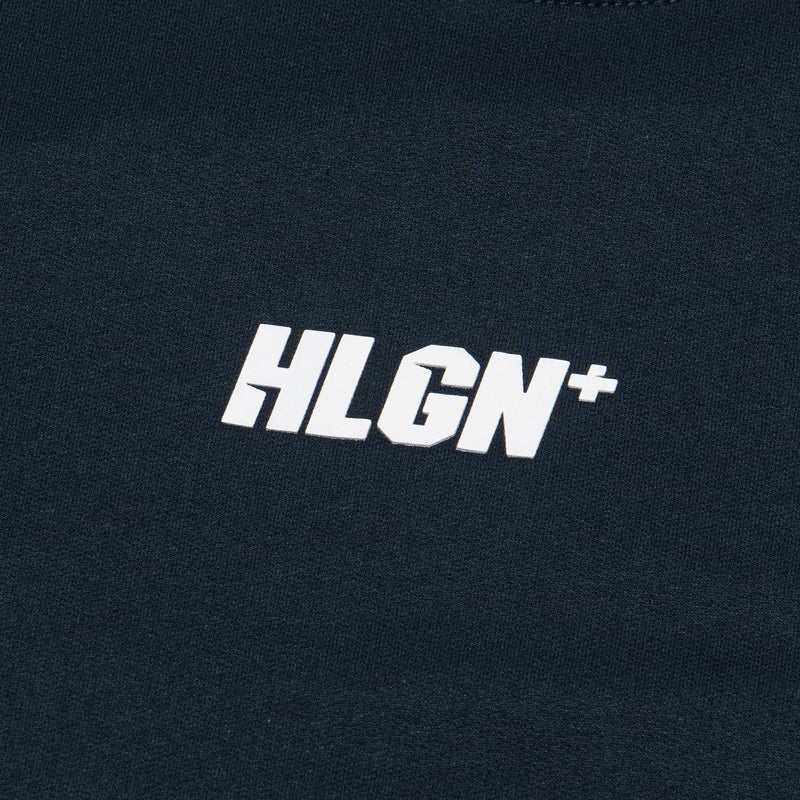 HOOLIGANS Sweater Crewneck Lyte Stegen Tape Brand Navy