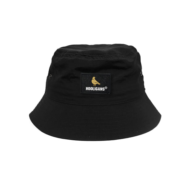 Hooligans Bucket Hat Burruchaga Patch - Black