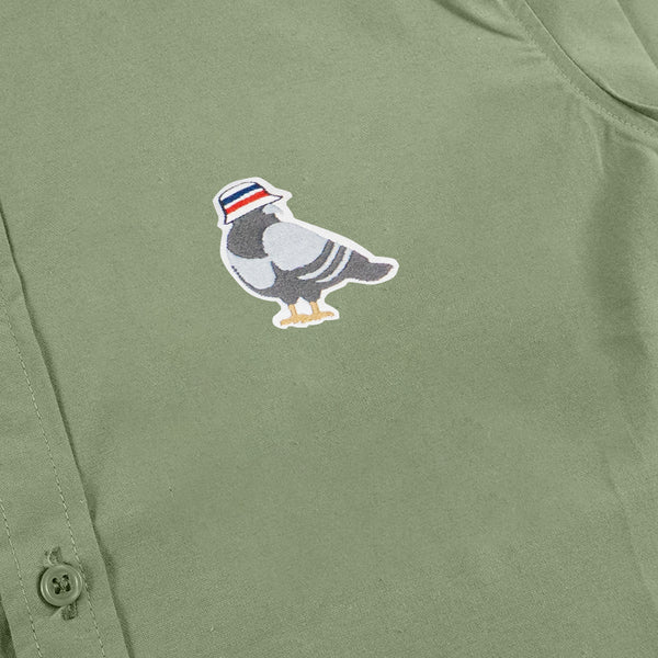 Hooligans Kemeja Koko LS - Mane PJ Olive