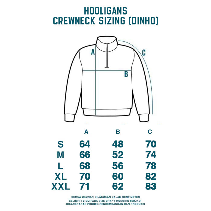 Hooligans Sweater Crewneck Bold Dinho Linea Black