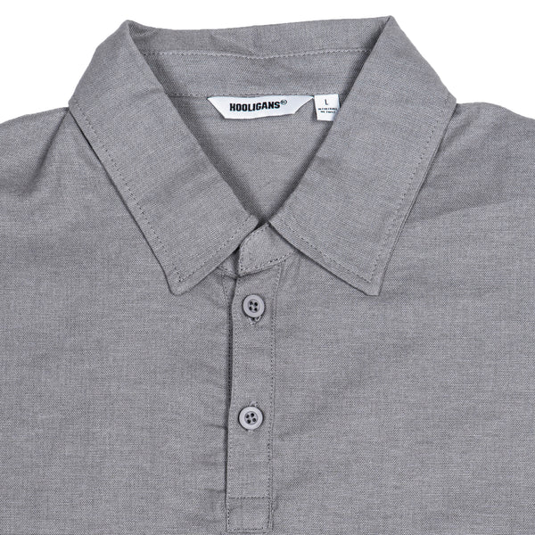 Hooligans Kemeja SS Boxy Oversized Figo - Stone Gray