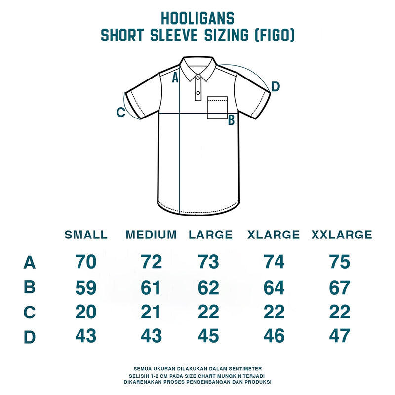 Hooligans Kemeja SS Boxy Oversized Figo - Light Blue