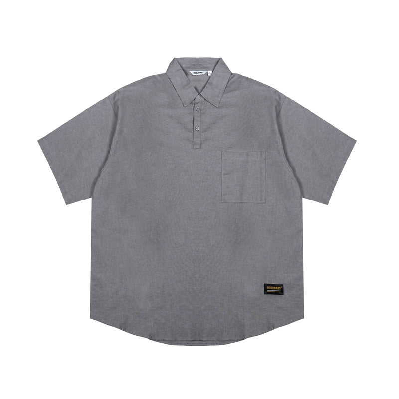 Hooligans Kemeja SS Boxy Oversized Figo - Stone Gray