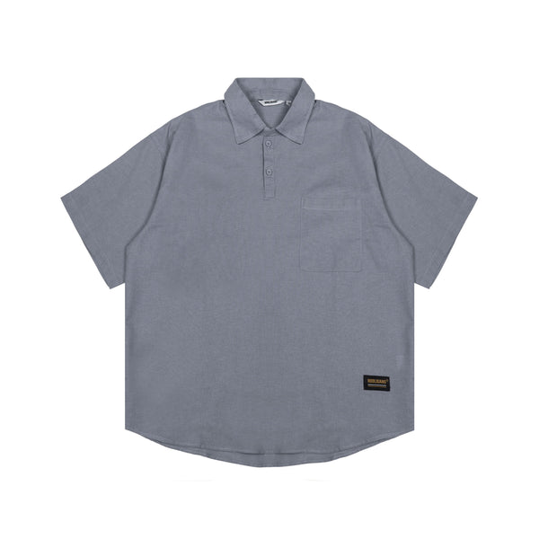 Hooligans Kemeja SS Boxy Oversized Figo - Gray