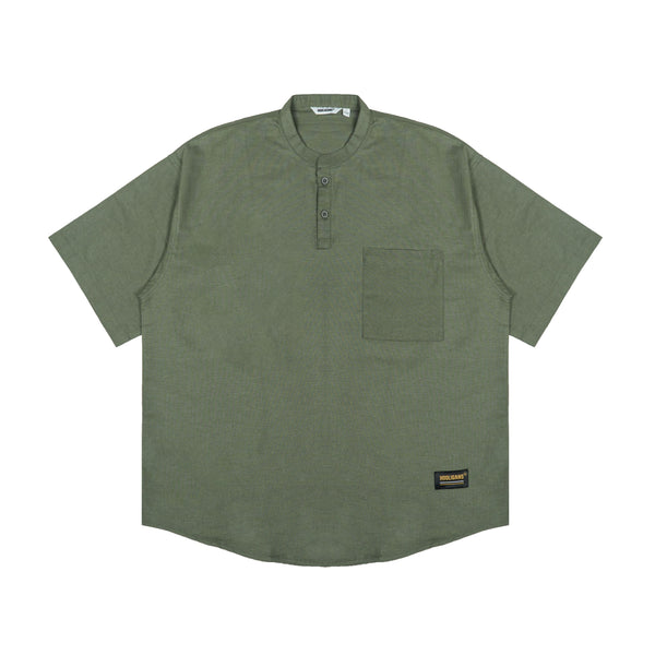 Hooligans Kemeja Koko SS Boxy Oversized Zizou - Army