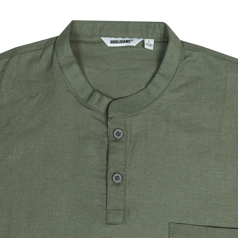 Hooligans Kemeja Koko SS Boxy Oversized Zizou - Army