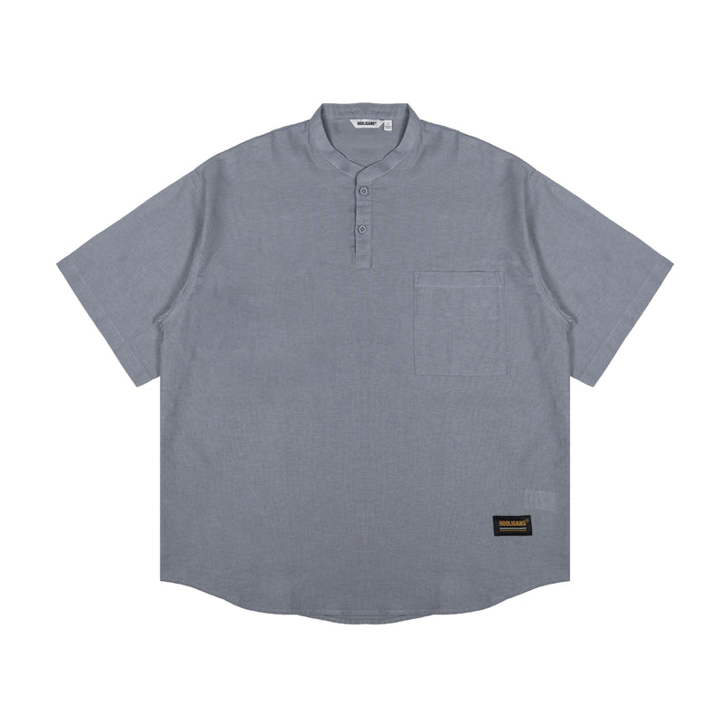 Hooligans Kemeja Koko SS Boxy Oversized Zizou - Gray