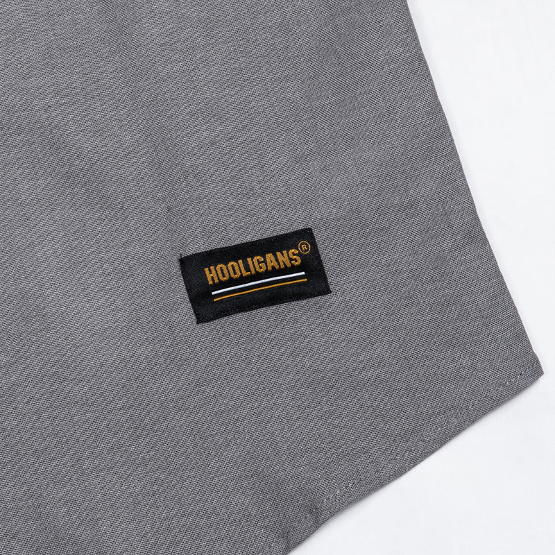 Hooligans Kemeja Koko SS Boxy Oversized Zizou - Stone Gray