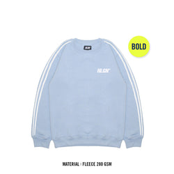 BOLD LINEA DUSTY BLUE- CREWNECK