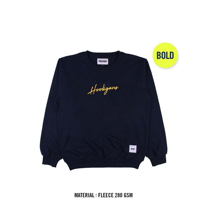 BOLD SIGN 22.2- NAVY - CREWNECK