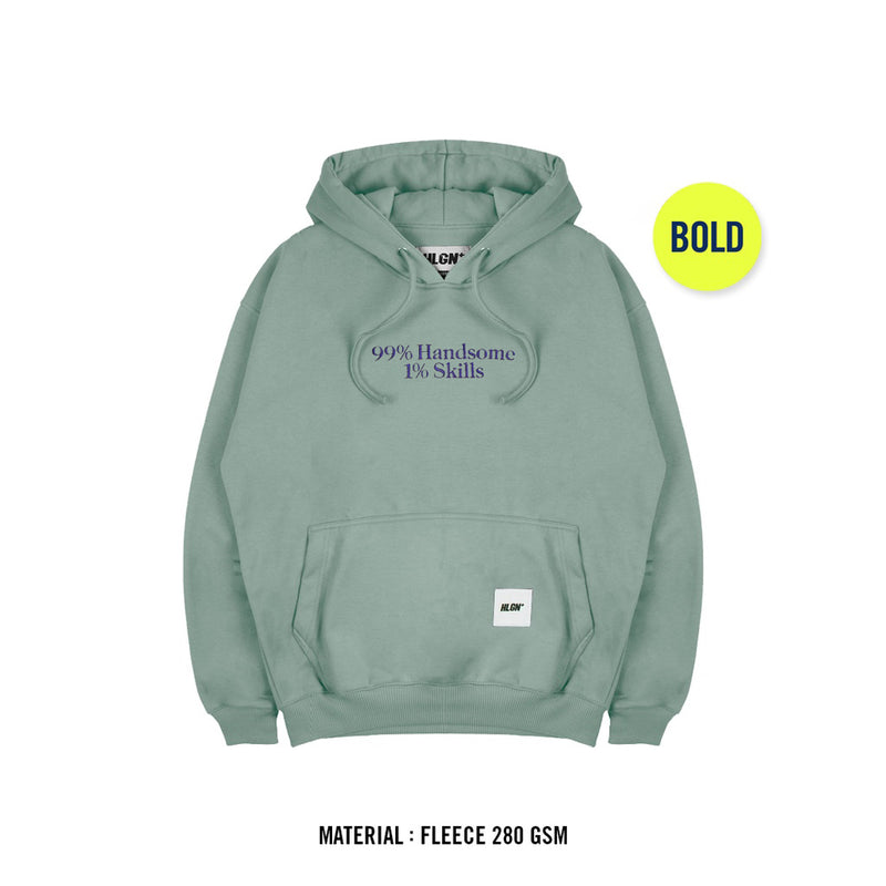 BOLD THIN HANDSOME SAGE GREEN - HOODIE